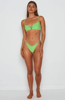 9.0 Swim Theo Green Bikini Top