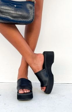 Therapy Naomi Platform Slides Black Coming Soon