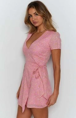 BB Exclusive The Real Me Mini Dress Pink Floral Dresses