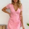 BB Exclusive The Real Me Mini Dress Pink Floral Dresses
