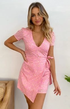 BB Exclusive The Real Me Mini Dress Pink Floral Dresses