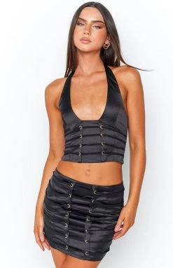 BB Exclusive This Love Black Halter Top Tops