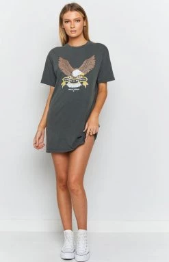 Thrills Troubled Paradise Merch Fit Tee Dress - Merch Black Dresses