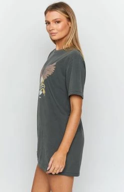 Thrills Troubled Paradise Merch Fit Tee Dress - Merch Black Dresses