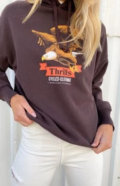 Thrills Eighty Three Slouch Hood Postal Brown Outerwear