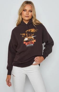 Thrills Eighty Three Slouch Hood Postal Brown Outerwear