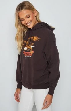 Thrills Eighty Three Slouch Hood Postal Brown Outerwear