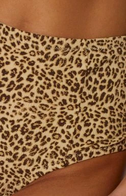 Swimwear Thrills Mild Animal High Waisted Bikini Bottom Desert Gold