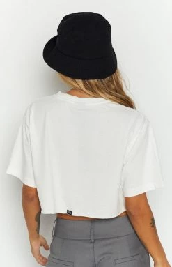 Tops Thrills Dirty White Red Pill Merch Super Crop Tee