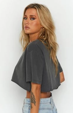 Thrills Merch Black Red Pill Merch Super Crop Tee