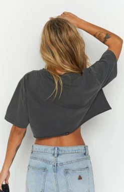 Thrills Merch Black Red Pill Merch Super Crop Tee