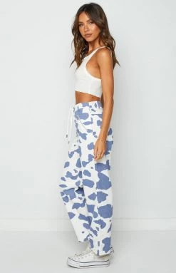 BB Exclusive Tiger Lace Up Pants Cow Print Bottoms