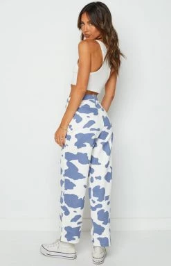BB Exclusive Tiger Lace Up Pants Cow Print Bottoms