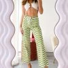 BB Exclusive Bottoms Tiger Lace Up Pants Green Swirl