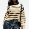 Beginning Boutique Tillia Cream Stripe Sweater Outerwear