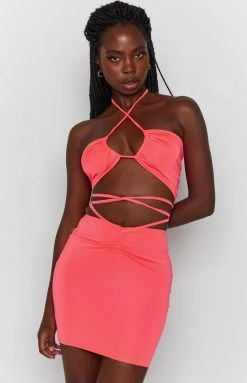 Beginning Boutique Time For Time Two Piece Set Pink Extended Sizes