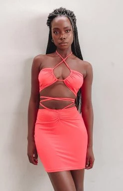 Beginning Boutique Time For Time Two Piece Set Pink Extended Sizes