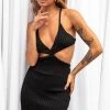 BB Exclusive Dresses Toni Black Cut Out Mini Dress