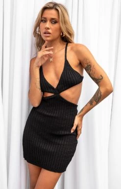 BB Exclusive Dresses Toni Black Cut Out Mini Dress