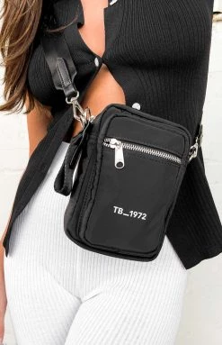 Tony Bianco Brooklyn Black Nylon Pouch