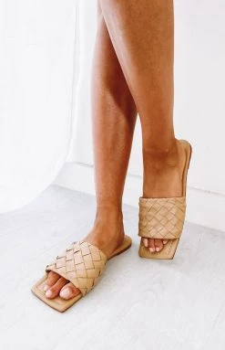 Tony Bianco Glamour Flats Honey Sheep Nappa