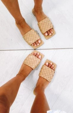 Tony Bianco Glamour Flats Honey Sheep Nappa