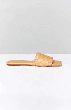 Tony Bianco Glamour Flats Honey Sheep Nappa