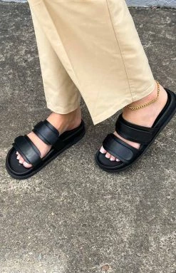 Tony Bianco Hawk Slides Black Capretto