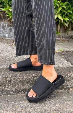 Tony Bianco Isabel Slides Black Magic