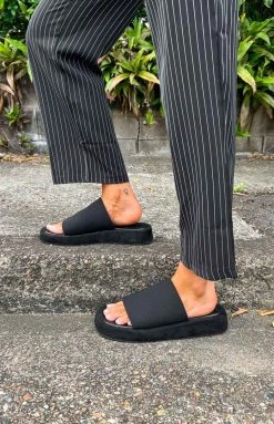 Tony Bianco Isabel Slides Black Magic