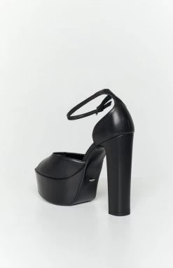 Tony Bianco Jayze Black Nappa Heel