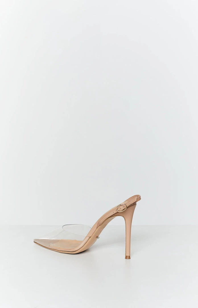 Tony Bianco Lazer Clear Vinylite/Skin Heel 3 Tony Bianco Lazer Clear Vinylite/Skin Heel