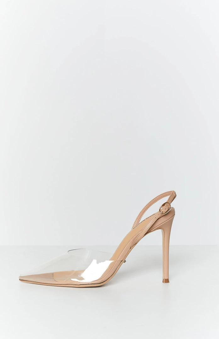 Tony Bianco Lazer Clear Vinylite/Skin Heel 4 Tony Bianco Lazer Clear Vinylite/Skin Heel