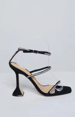 Tony Bianco Skye Heels Black Suede