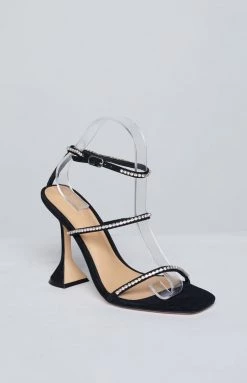 Tony Bianco Skye Heels Black Suede