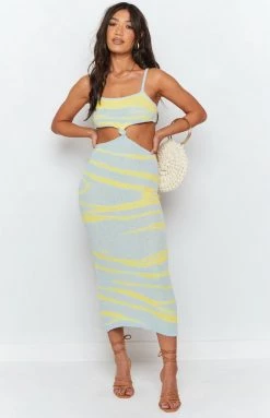 BB Exclusive Townes Knit Midi Dress Blue Dresses