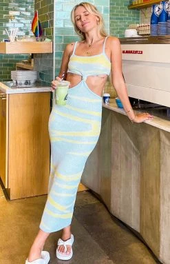 BB Exclusive Townes Knit Midi Dress Blue Dresses