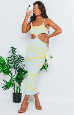 BB Exclusive Townes Knit Midi Dress Blue Dresses