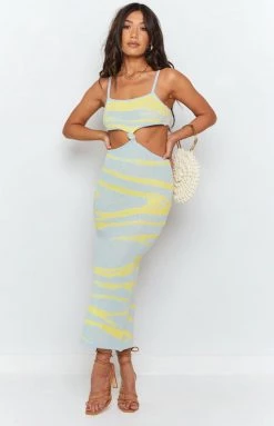 BB Exclusive Townes Knit Midi Dress Blue Dresses