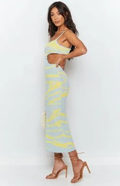 BB Exclusive Townes Knit Midi Dress Blue Dresses