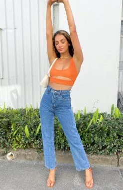 BB Exclusive Trail Rib Crop Top Orange