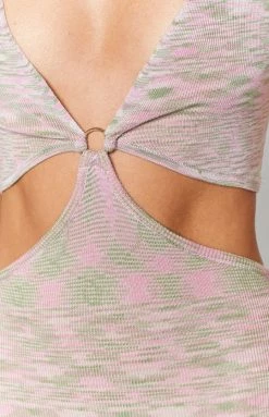 Beginning Boutique Trinian Spacedye Midi Dress Pink Dresses