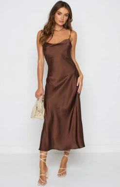 Beginning Boutique Tristan Chocolate Midi Dress Dresses