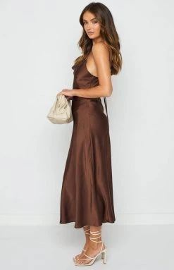 Beginning Boutique Tristan Chocolate Midi Dress Dresses