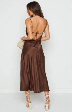 Beginning Boutique Tristan Chocolate Midi Dress Dresses