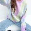 Beginning Boutique Outerwear Triton Purple Knit Sweater