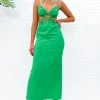 BB Exclusive Dresses Trixy Green Cut Out Maxi Dress