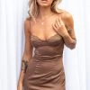 BB Exclusive Trouble Brown Mini Dress