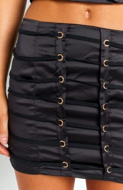 BB Exclusive Bottoms True Desire Black Mini Skirt