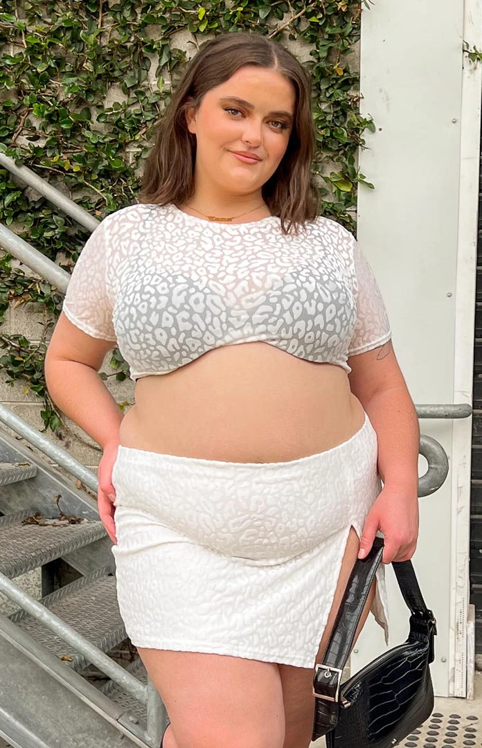 BB Exclusive Trust Cream Print Mini Skirt 2 BB Exclusive Trust Cream Print Mini Skirt